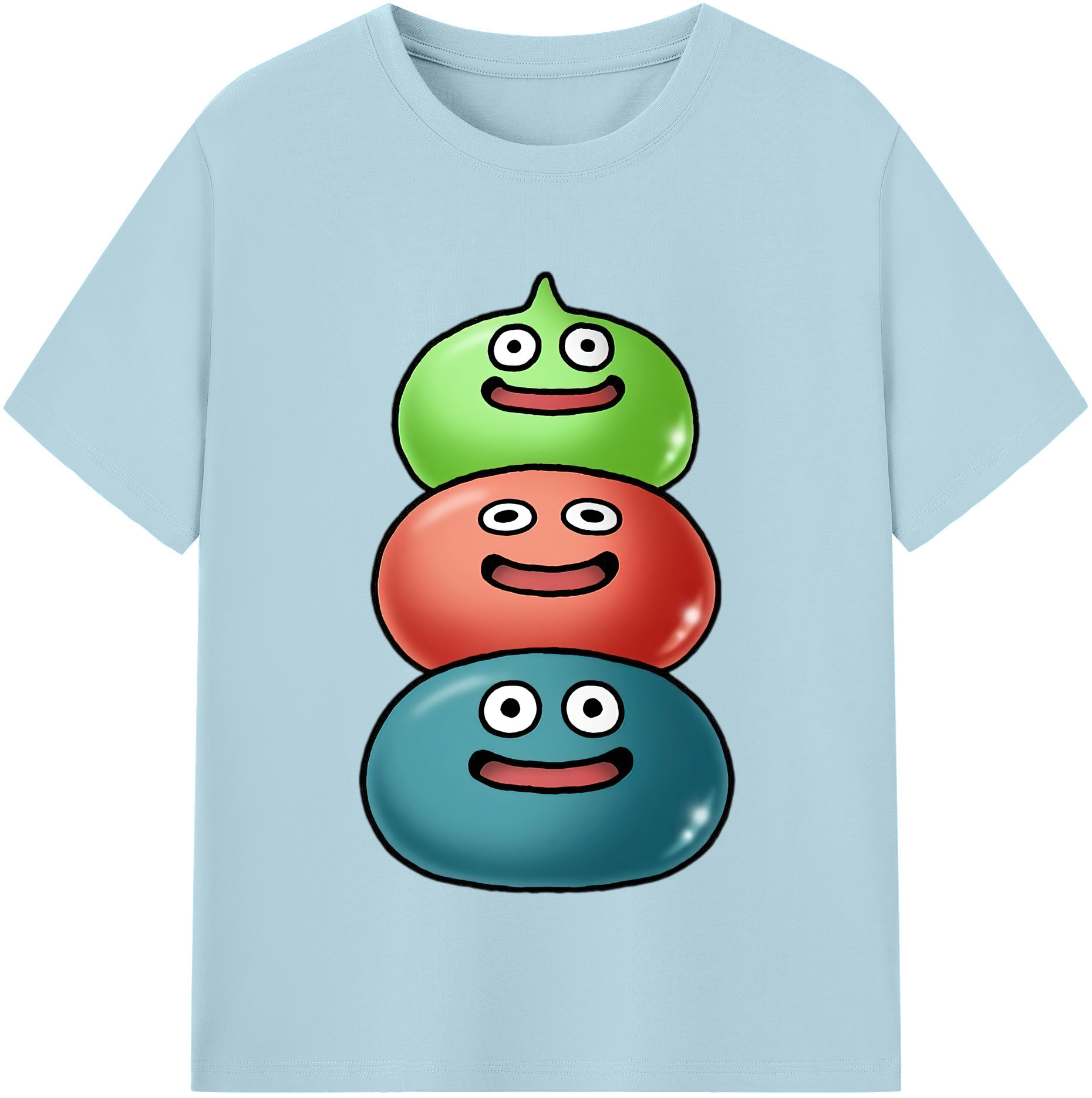 （画像用） ドラゴンクエスト Doragon Kuesuto Dragon Quest 綿100％半袖Tシャツ（フロントプリント）
